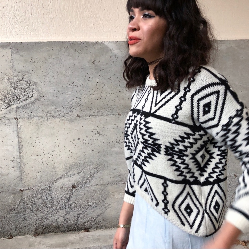 Acrylic Hi/low Aztec Sweater - Picture 2 of 5